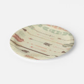 Tribale pijl standaard  trendy modern papieren bordje (Gekanteld)