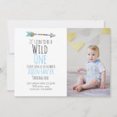 Tribale pijl wilde één pijl foto uitnodiging (Voorkant)