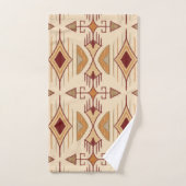 Tribale pijlen, abrikozen, Bourgogne, Tan Bad Handdoek (Handdoek)