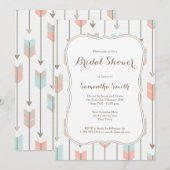Tribale pijlen Bridal Shower Invitation Kaart (Voorkant / Achterkant)