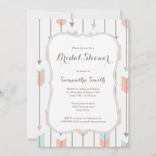 Tribale pijlen Bridal Shower Invitation Kaart