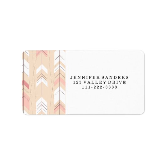 Tribale pijlen etiket (Voorkant)