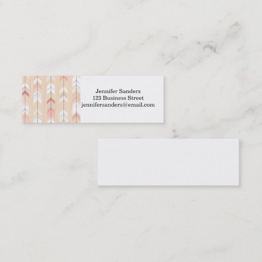 Tribale pijlen mini visitekaartje (Voorkant / Achterkant)