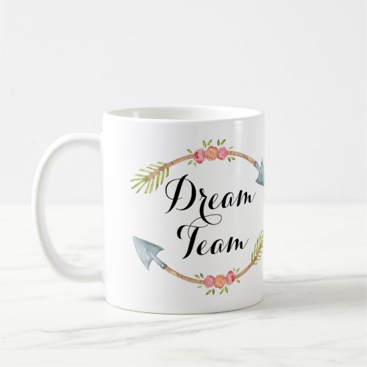 Tribale pijlen van het 'Dream Team'-Waterverf Koffiemok (Links)