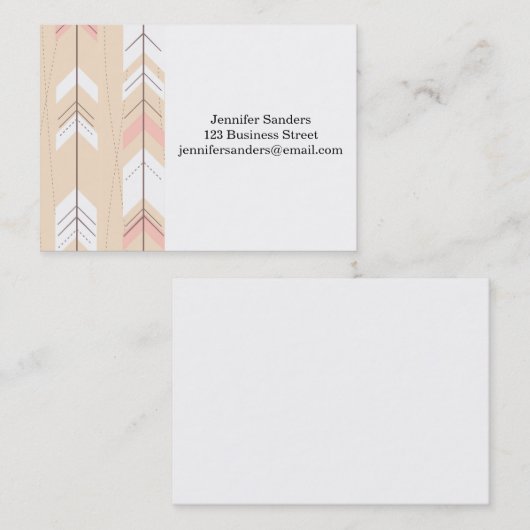 Tribale pijlen visitekaartje (Voorkant / Achterkant)