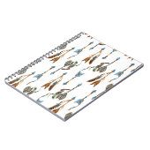 Tribale pijlen: waterverf  illustratie. notitieboek (Linkerzijde)