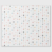 Tribale pijlvormig patroonrooster cadeaupapier (Vlak)