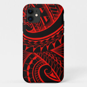 tribale polynesiaanse tatoeages in heldere kleuren Case-Mate iPhone case