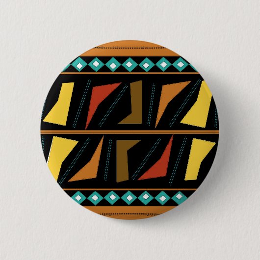 Tribale print I Ronde Button 5,7 Cm (Voorkant)