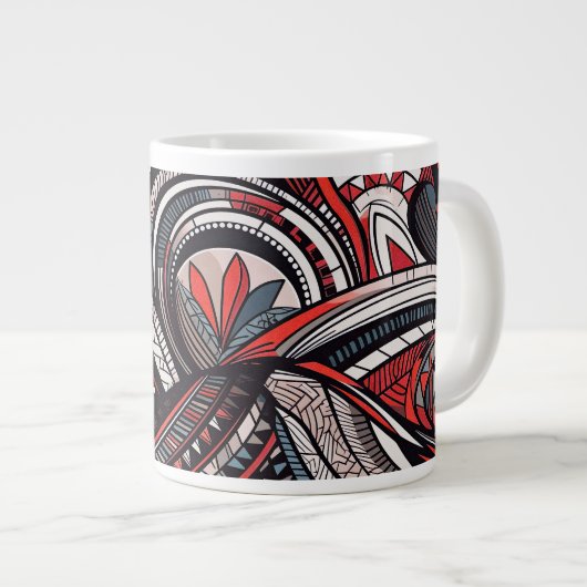 Tribale Prints Grote Koffiekop (Voorkant rechts)