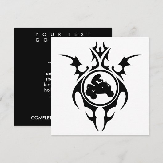 tribale quads kaart (Voorkant / Achterkant)