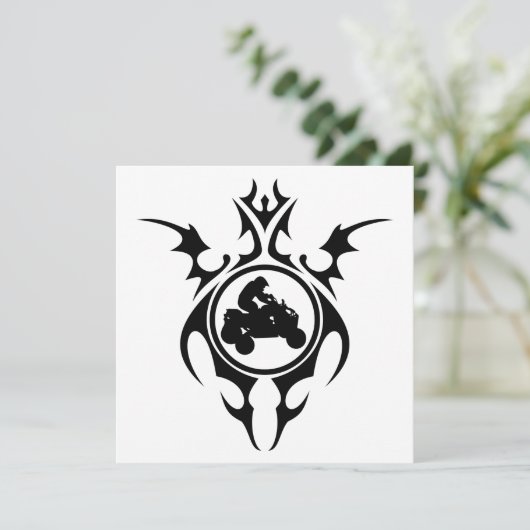 tribale quads kaart (Staand voorkant)