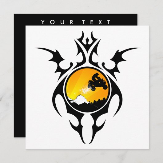 tribale quads kaart (Voorkant / Achterkant)