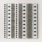 Tribale ritmes: etnische geometrische patronen legpuzzel (Horizontaal)