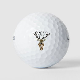 Tribale Rode Hert Monogram Golfballen