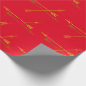 Tribale rode pijlen Verpakkingspapier Cadeaupapier (Hoek)