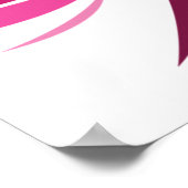 Tribale Roze Vogel Gestileerde Magenta Fenix Poster (Hoek)