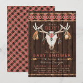 Tribale Schedel Baby Shower Uitnodigingen (Voorkant / Achterkant)