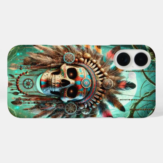 Tribale schedel Case-Mate iPhone case (Achterkant (horizontaal))