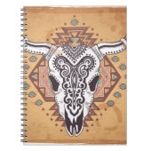 Tribale schedel: dierenillustratie. notitieboek (Voorkant)