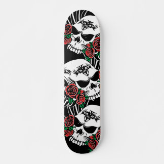 Tribale schedel met Rozen Persoonlijk Skateboard