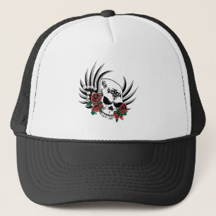 Tribale schedel met Rozen Trucker Pet