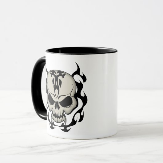 Tribale schedel mok (Voorkant links)