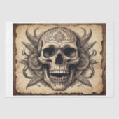 Tribale schedel op perkament tissuepapier (Voorkant)