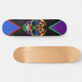 Tribale schedel persoonlijk skateboard (Horizontaal)