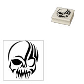 tribale schedel rubberstempel (Gestempeld)
