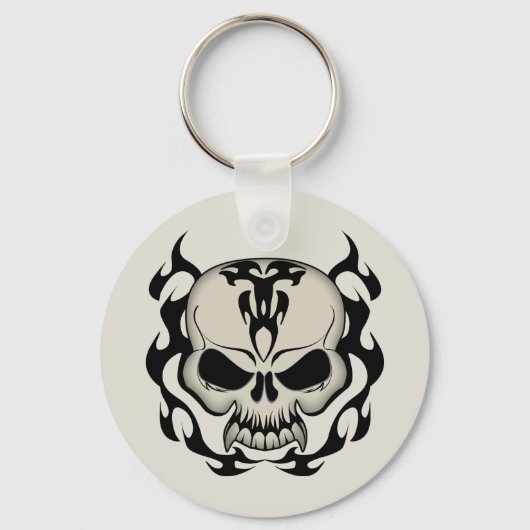Tribale Schedel Sleutelhanger (Voorkant)