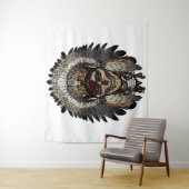 Tribale schedel wandkleed (In situ)