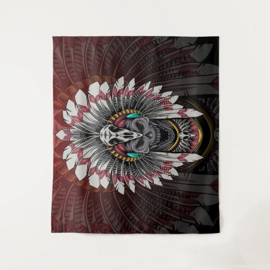 Tribale schedel wandkleed (Voorkant)