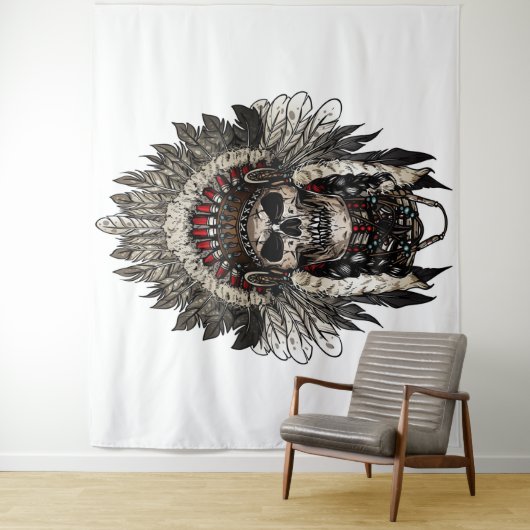Tribale schedel wandkleed (In situ)