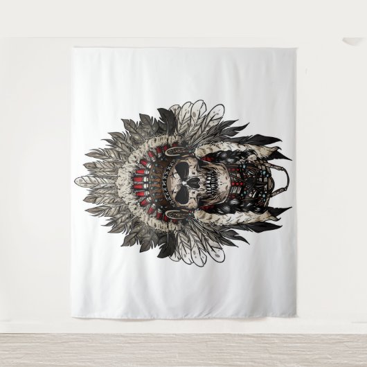 Tribale schedel wandkleed (Voorkant)