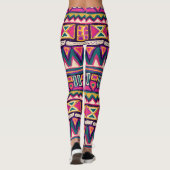 Tribale schetsen: handgetekend azteeks patroon. leggings (Achterkant)