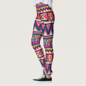 Tribale schetsen: handgetekend azteeks patroon. leggings (Links)