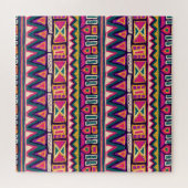 Tribale schetsen: handgetekend azteeks patroon. legpuzzel (Horizontaal)