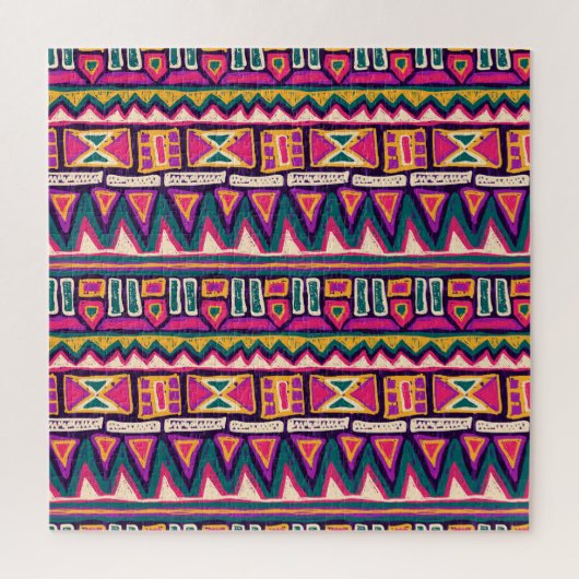Tribale schetsen: handgetekend azteeks patroon. legpuzzel (Verticaal)