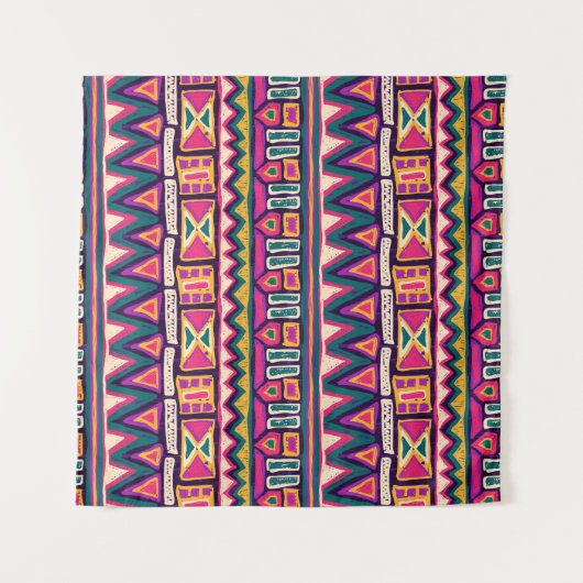 Tribale schetsen: handgetekend azteeks patroon. wandkleed (Voorkant (horizontaal))