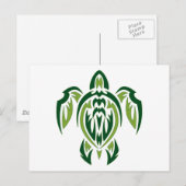 Tribale schildpad briefkaart (Voorkant / Achterkant)