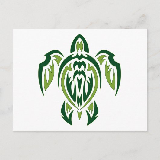 Tribale schildpad briefkaart (Voorkant)