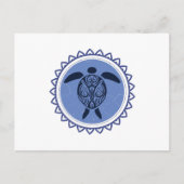 Tribale schildpad briefkaart (Voorkant)