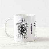 tribale schildpad koffiemok (Links)