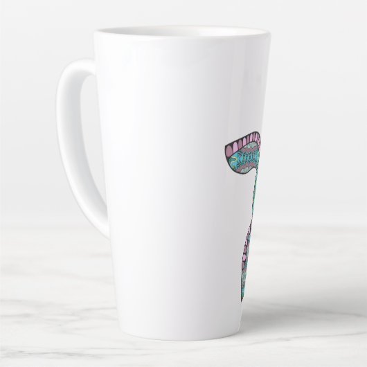 Tribale schildpad latte mok (Linkerhoek)