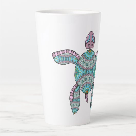 Tribale schildpad latte mok (Voorkant)