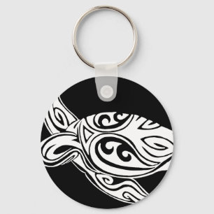 Tribale schildpad sleutelhanger