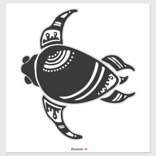 Tribale Schildpad Sticker (Vel)