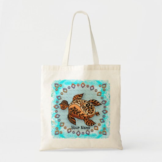 Tribale schildpad tote bag (Voorkant)