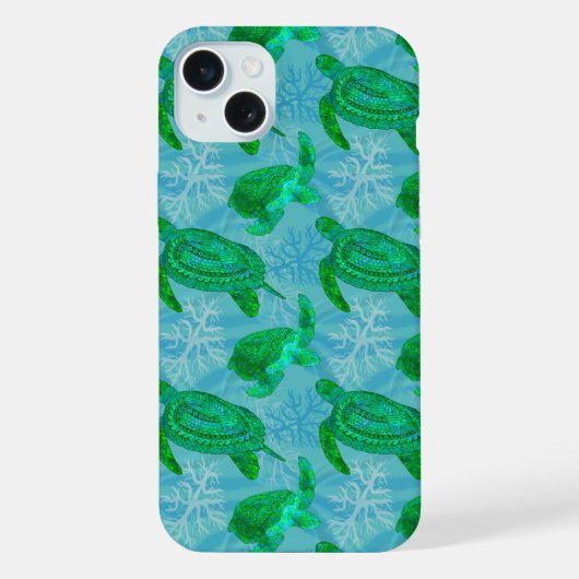 Tribale schildpadden iPhone hoesje (Achterkant)